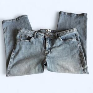 Lee light wash crop capri jeans size 14 low rise straight leg y2k 2000s